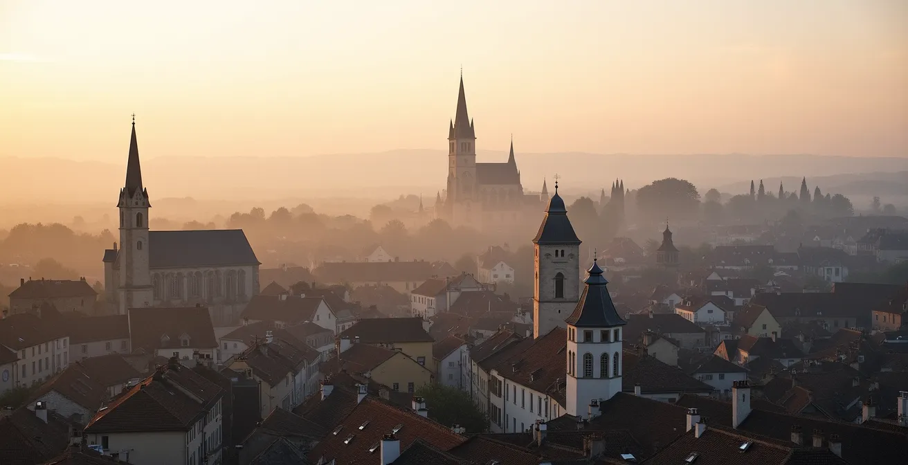Centre historique de Beaune avec ses toits bourguignons colorés