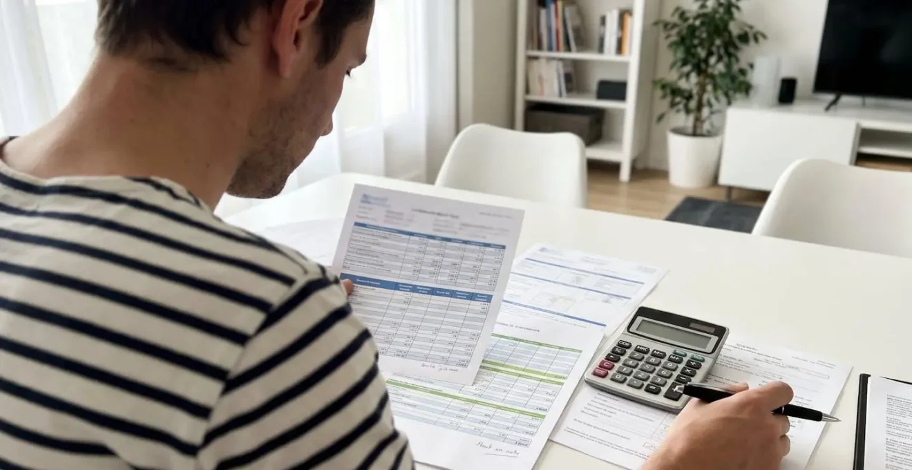 Personne consultant des brochures produits d